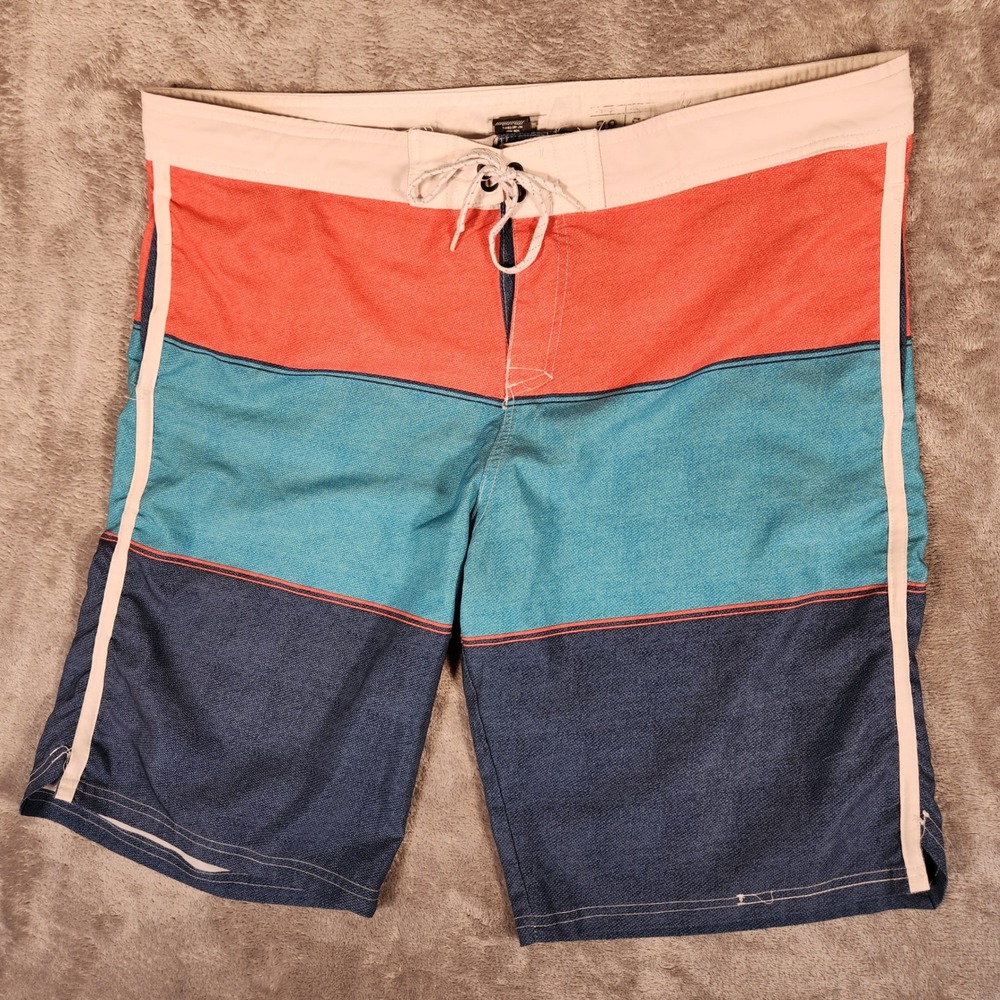 BKE Board Shorts Mens 38 Multicolor Excellent Colorblock Swim Trunks BK1181832FW